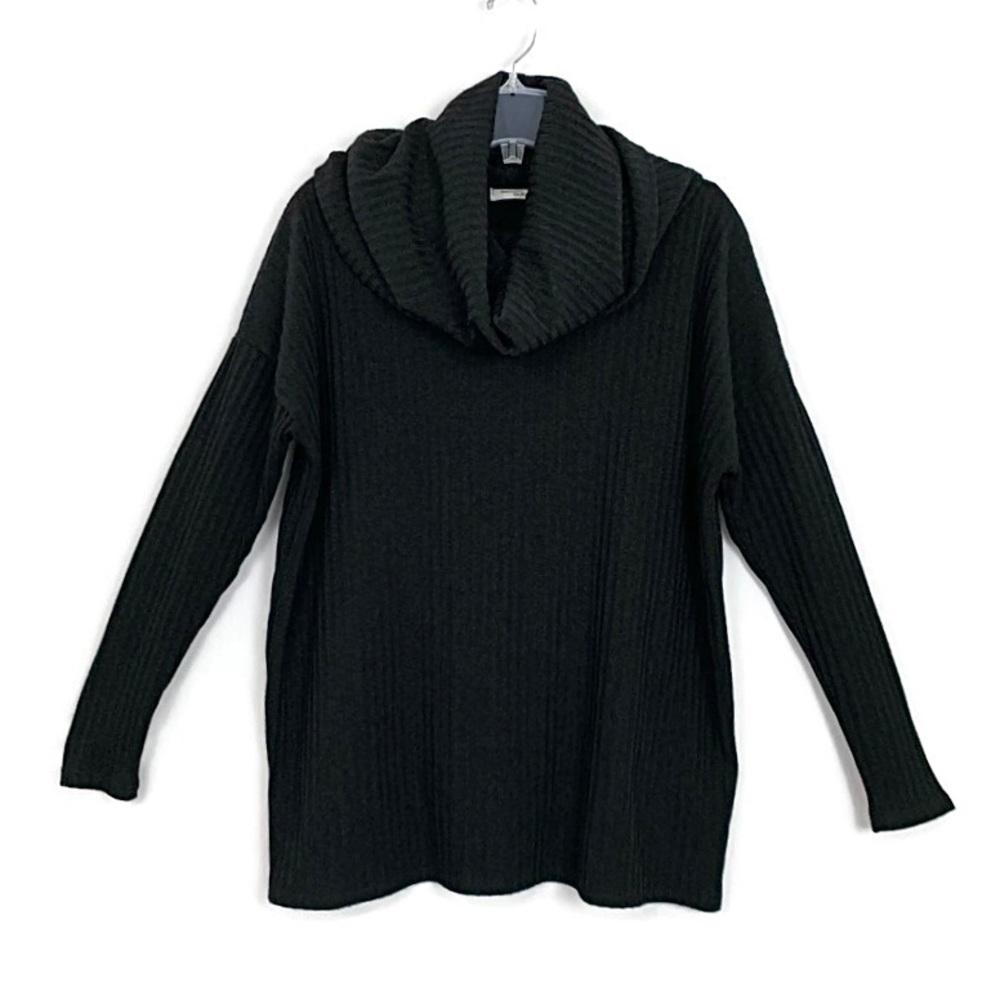 Million Bullpup Black ribbed relax fit turtleneck sweater